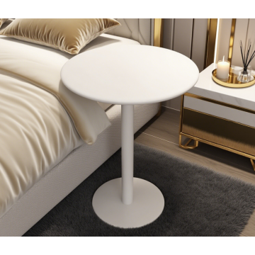 Tulip-Shaped Carbon Steel Outdoor Round Table for Garden