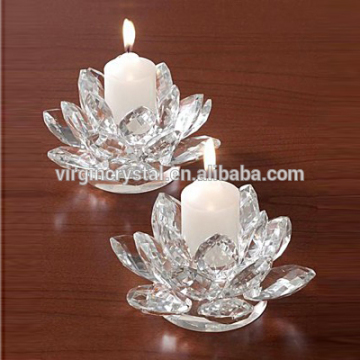 crystal lotus flower candelabra/ light holder/candle holder for wedding decoration