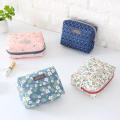 Floral Cotton Travel Makeup Organizer Women Cosmetic Bag