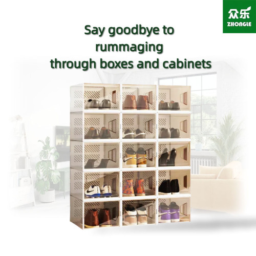 Yan açılış plastik ayakkabı kutusu