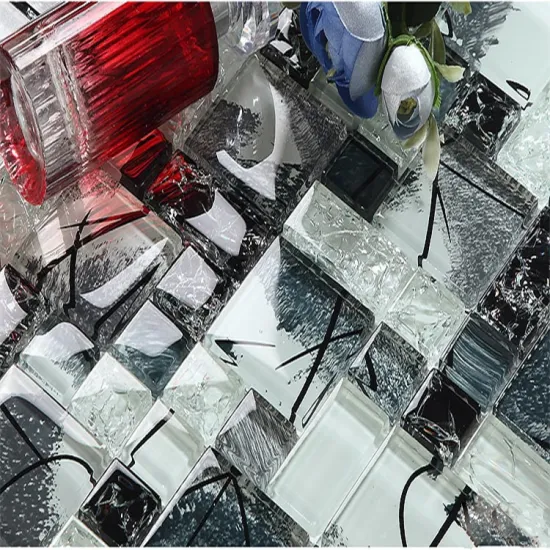 black and white glass mosaic tiles