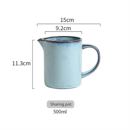 Retro Style Reactive Glaze Ceramic Pour-over Coffee Dripper Set