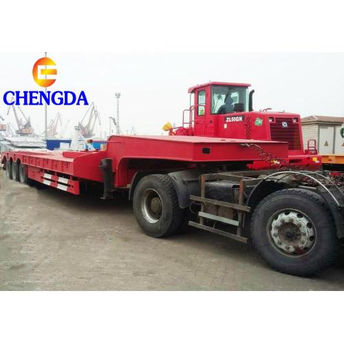 3 axle 6 line lowbed semi trailer