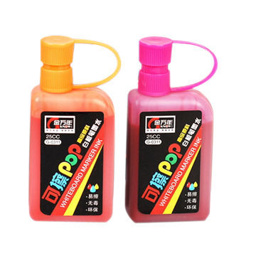 25cc Whiteboard Marker Ink, Easy-to-refill, Black, Blue, Red, Green, Pink, Orange, Purple,Light Blue