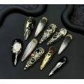**Black Gold Gemstone Moon**