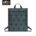 Custom waterproof holographic luminous geometric kids backpack geometric backpack waterproof school student book bags custom