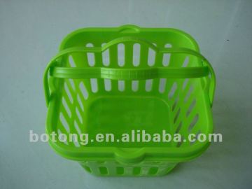 Plastic basket with handle plastic storage