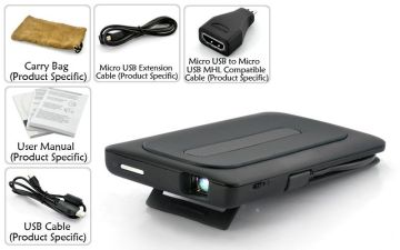 7w Dlp Hdmi Led Projector Built In 1850mah Battery 35 Lumens