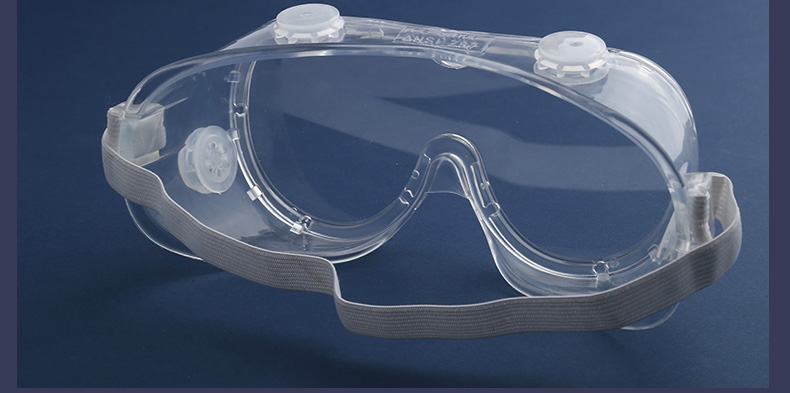 Fully transparent safety goggles
