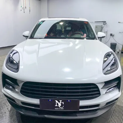 Glossy Pearl White Car Wrap