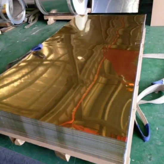 China Supplier 1XXX Series Aluminum Coil with Blue Film for Golden Cladding Mirror