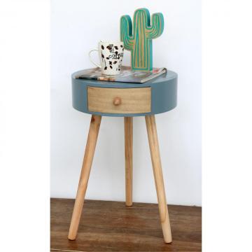 24169Wooden storable side table