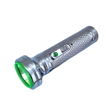 Ultra Bright LED Flashlight with Iron Core and Rechargeable Battery