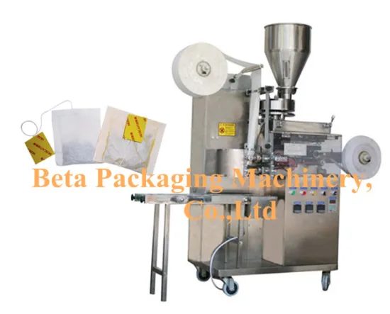 automatic tea bags packaging machine with string and tag