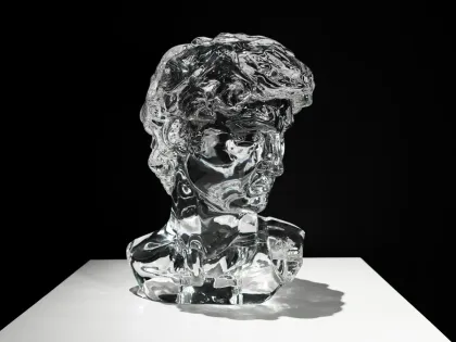 David Sculpture Transparent Crystal Decoration Living room