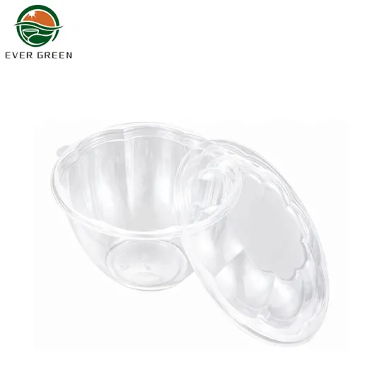 Round PET Plastic Disposable Recyclable Clear Food Container