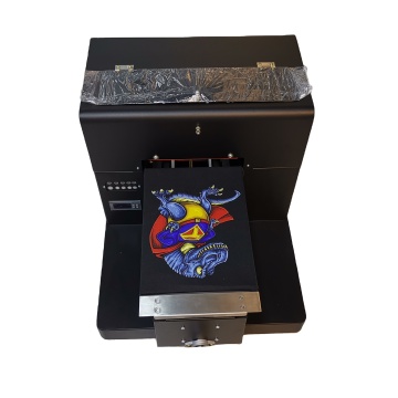 6 Kleur DTG -printer voor donkere en lichte kleding | A4-formaat Flatbed T-shirt afdrukmachine