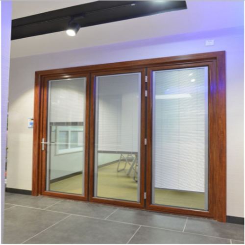 Aluminum Folding Doors with Built-in Shutters