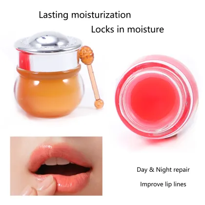 Strawberry Tinted Vegan Lip Balm - Moisturizing Lip Mask & Sleeping Mask