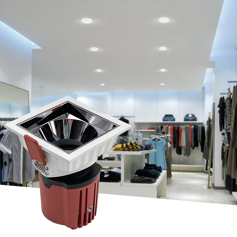 Angolo di raggio commerciale Regolabile a LED quadrata da 15 W Downlight