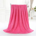 Solid color bath towel microfiber drying beach towel