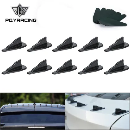Universal EVO-Style ABS Roof Shark Fins Spoiler Wing Kit - Vortex Generator 10pc PQY-SFB08