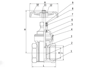 Gate Valve - Brass, Full Port, Female Threaded
