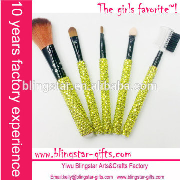 wholesale bling rhinestone makeup brush set