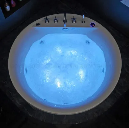Modern Round Massage Bathtub with Bubble Bath Fizzies and 5 Faucet Accessories for Luxurious Bathroom
