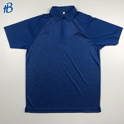 Blaues Spleißen mit kurzärärmischen Poloshirts von Männern