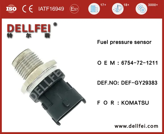 Fuel Common Rail Pressure Sensor 6754-72-1211 for KOMATSU