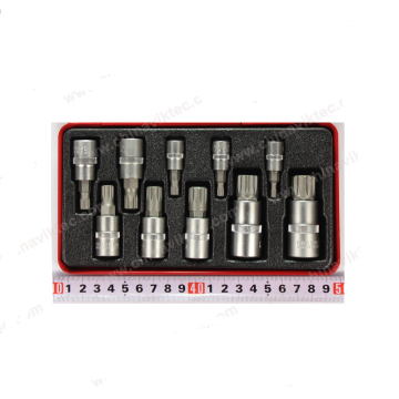10pc xzn adulterado soquete de bits quadrado quadrado