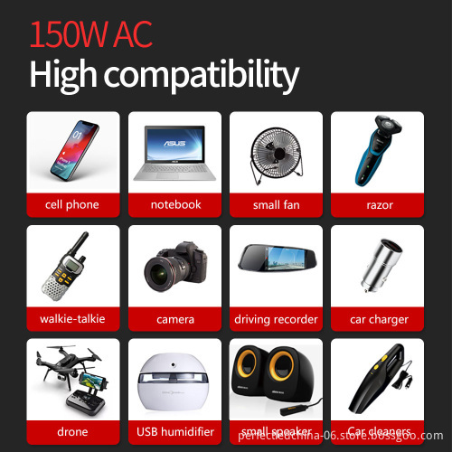 Universal Voice Control Car Power Inverter with Lights and Multi-Function Charger