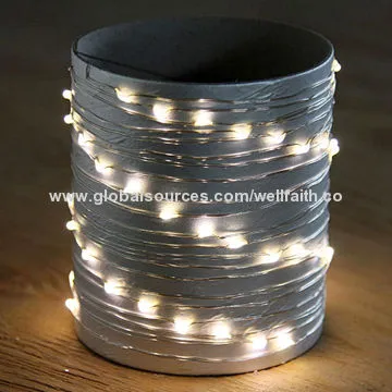CR2032 battery operated LED string lights with lightweight