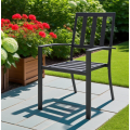 Carbon Steel Outdoor Chair in Black
