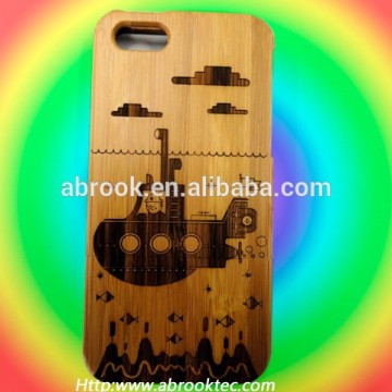 Custom laser logo handmade for bamboo iphone 5 case