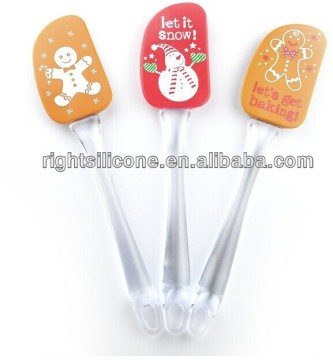 Custom design high quality design silicone spatula with plastic handle kitchen tools