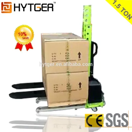 500Kg Gold Supplier Self Load/Unload Lift Electric Pallet Stacker