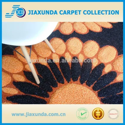 New design Orange colour 3D tufted carpets for home