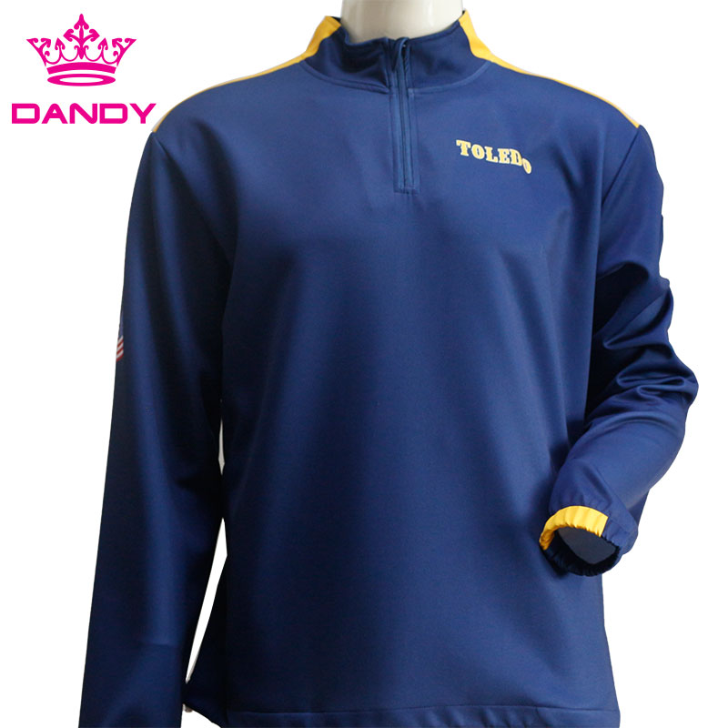 Navy blue nga half sweatsuit sa zip