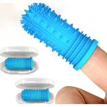 Silicone Dog Pet Finger Toothbrushes Full Surround Bristles