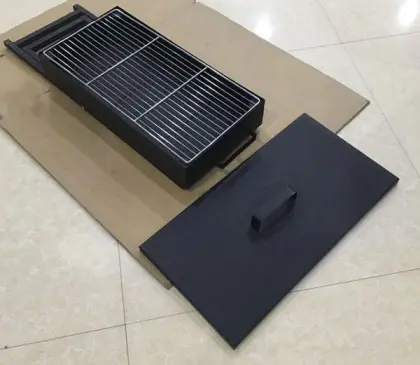 Outdoor Barbecue stove with heavy Duty Iron Lid