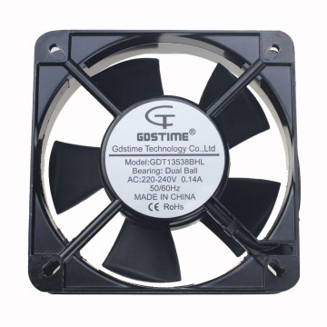 135mm x 38mm 13538 5.4 Inch Sleeve Ball AC Cooling Fans For Cabinets