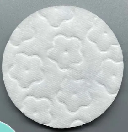 Organic beauty facial makeup cotton pads with pattern