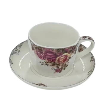 Coffee cup and tray in ceramic