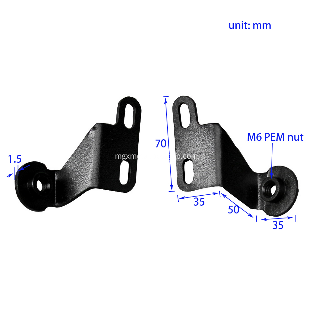 Slb0004 Motorcycle Mount Lighting Brackets With Self Clinching Nuts Size