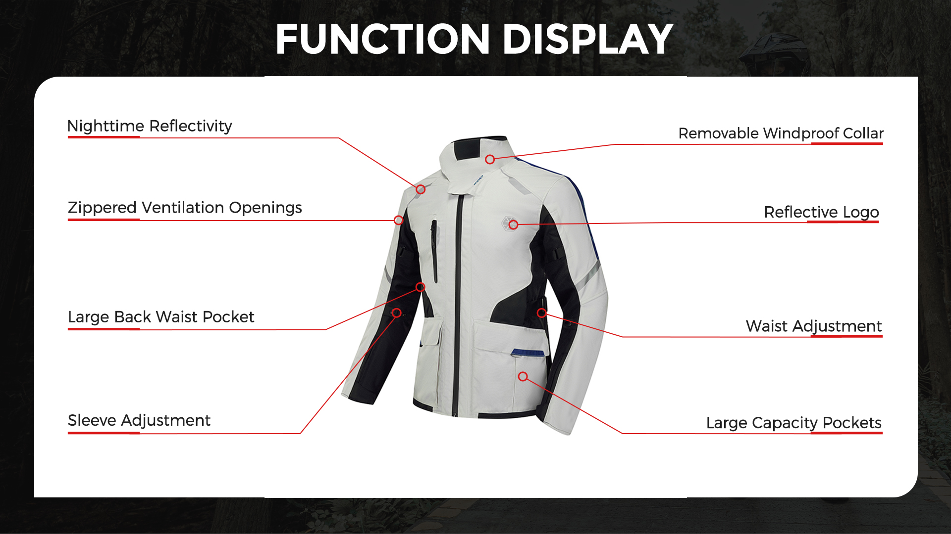 thermal liner for riding jacket