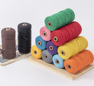ฟิล์มหดตัว 4 มม., เชือกฝ้ายบรรจุภัณฑ์และสายผ้าฝ้าย MacRame