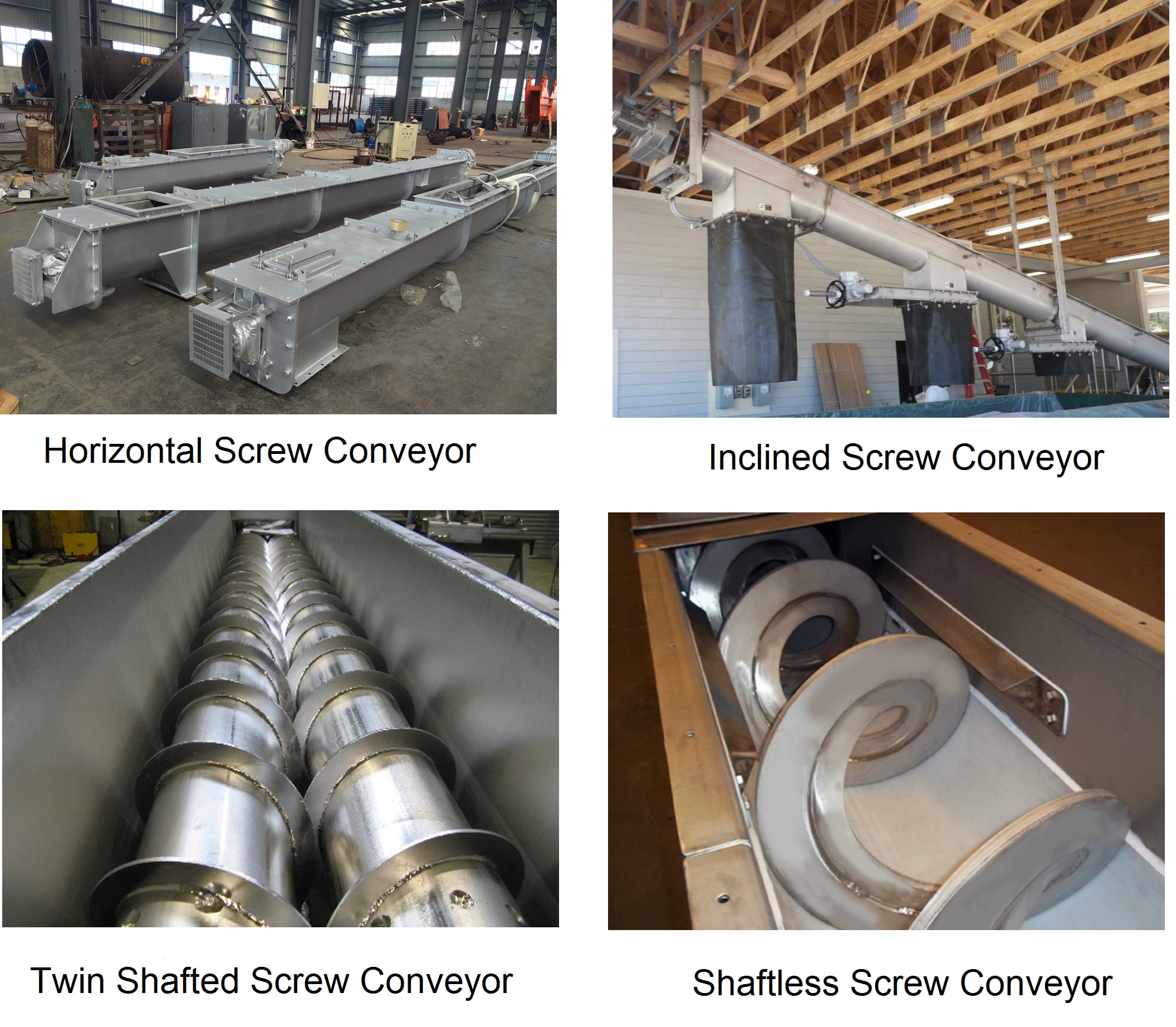 Four types of Screw Conveyors