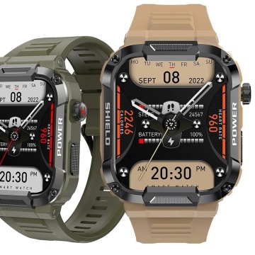 MK66 SmartWatch 2023: 1,85 inch display, 400 mAh batterij, IP68 waterdicht, anti-fall robuust ontwerp